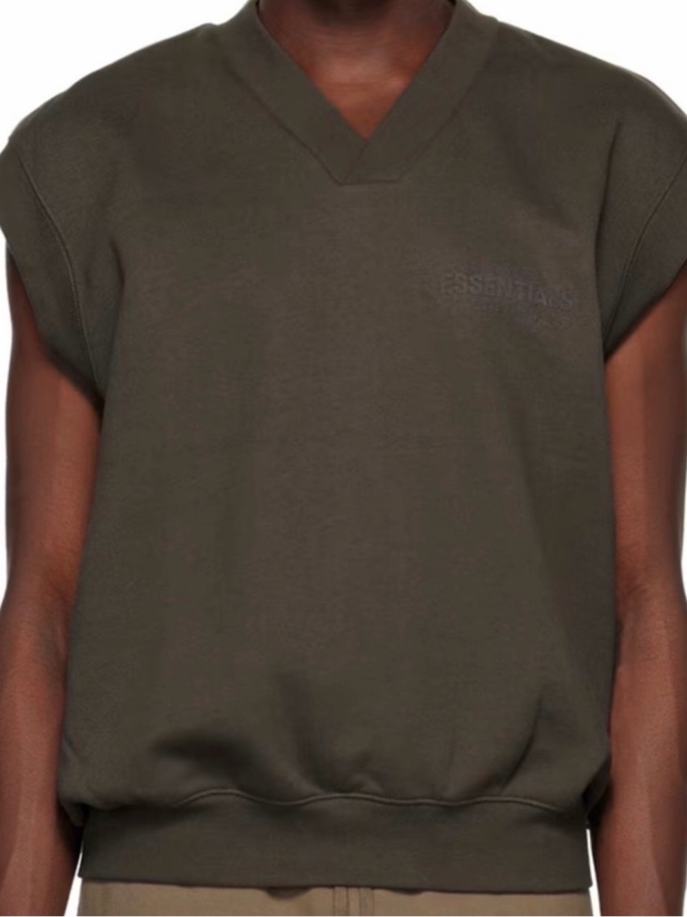 Fear of God ESSENTIALS Gray V-Neck Vest